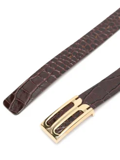 Cintura in pelle di vitello marrone