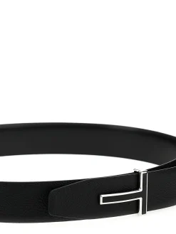 Cintura in pelle logata