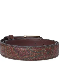 Cintura in pelle marrone