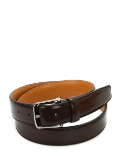 Cintura in pelle spazzolata