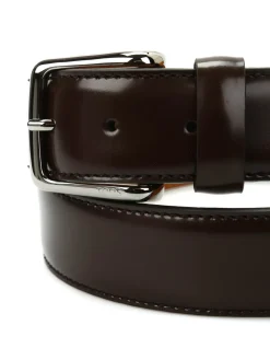 Cintura in pelle spazzolata