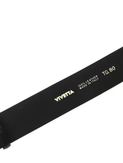 Cintura nera con fibbia effetto barocco