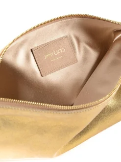 Clutch Callie in pelle metallizzata dorata
