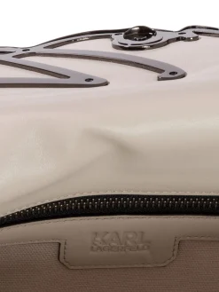 Clutch con stampa Karl