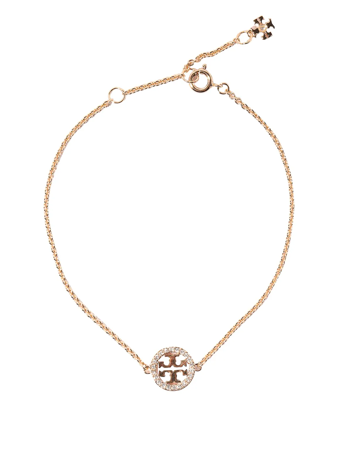 Collana color oro con ciondolo e cristalli