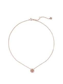Collana color oro con ciondolo e cristalli