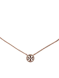Collana color oro con ciondolo e cristalli