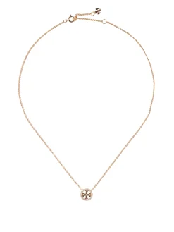Collana color oro con ciondolo e cristalli