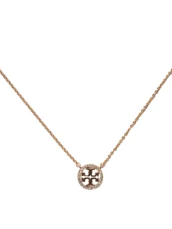Collana color oro con ciondolo e cristalli