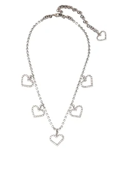 Collana di cristalli con dettagli a cuore