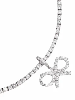 Collana di tennis a filo cristallino