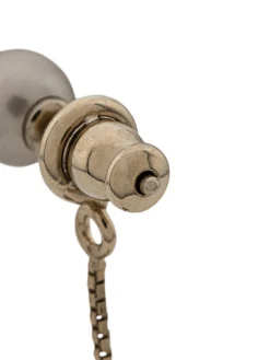 Collana in ottone con ciondolo a teschio