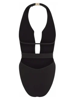 Costume con scollo profondo e cintura nera