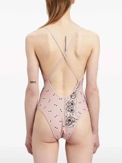 Costume da bagno con stampa Paisley