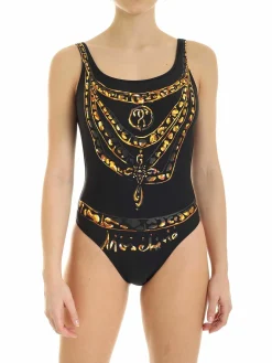 Costume da bagno intero Chains nero