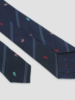 Cravatta a strisce di coniglio da uomo