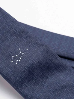 Cravatta Di Seta Con Segno Zodiacale