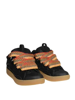 Curb Sneakers In Pelle E Camoscio