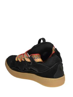Curb Sneakers In Pelle E Camoscio