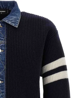 Denim Mix Cardigan