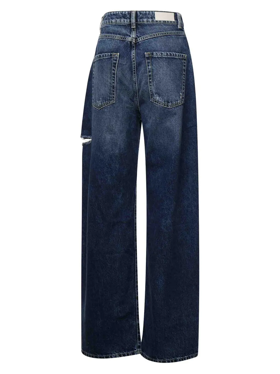Dettagli ritagliati dei jeans di papavero