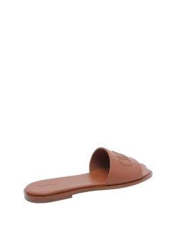 E Brown Flower Sandals