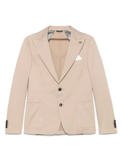 Elegante blazer di cotone beige
