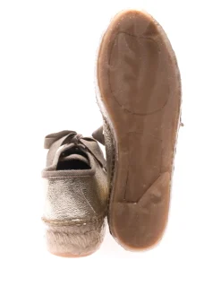 Espadrillas dorate stringate