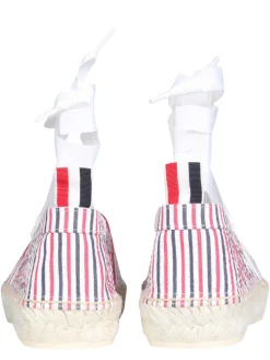 Espadrillas in cotone seersucker