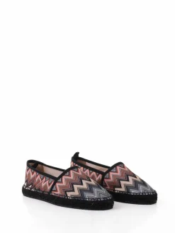 Espadrillas Slip On In Tessuto Chevron