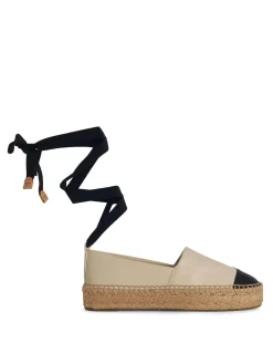 Espadrilles in pelle di crema di cappuccio