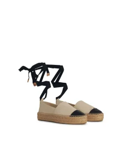 Espadrilles in pelle di crema di cappuccio