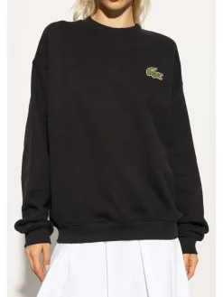 Felpa a fit sciolta organico nero unisex