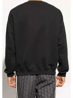 Felpa a fit sciolta organico nero unisex