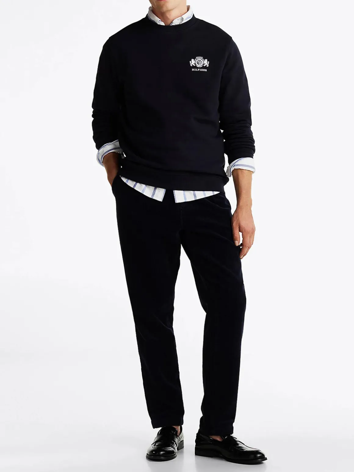Felpa Girocollo Blu Navy