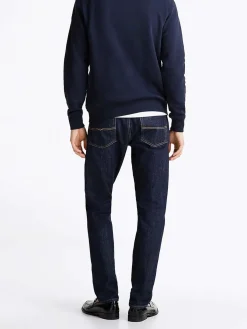Felpa Girocollo Blu Navy Con Logo