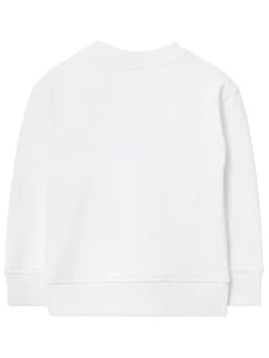 Felpa in cotone con logo ricamato