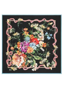 Foulard con stampa floreale