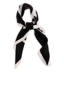 Foulard nero con stampa Teddy Bear