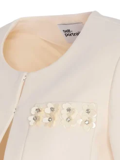 Giacca a crociera con paillettes 3D