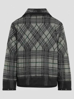 Giacca a dissolvenza plaid trapuntata