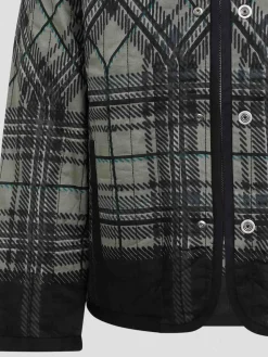 Giacca a dissolvenza plaid trapuntata