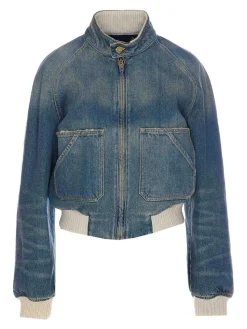 Giacca angosciata in denim