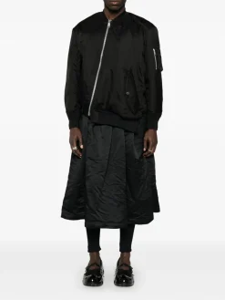 Giacca bomber asimmetrica