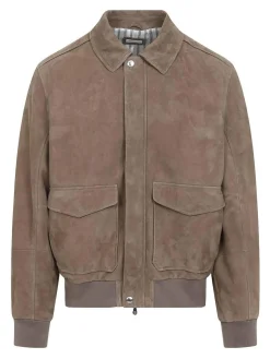 Giacca bomber in pelle