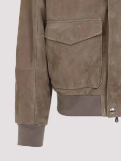Giacca bomber in pelle