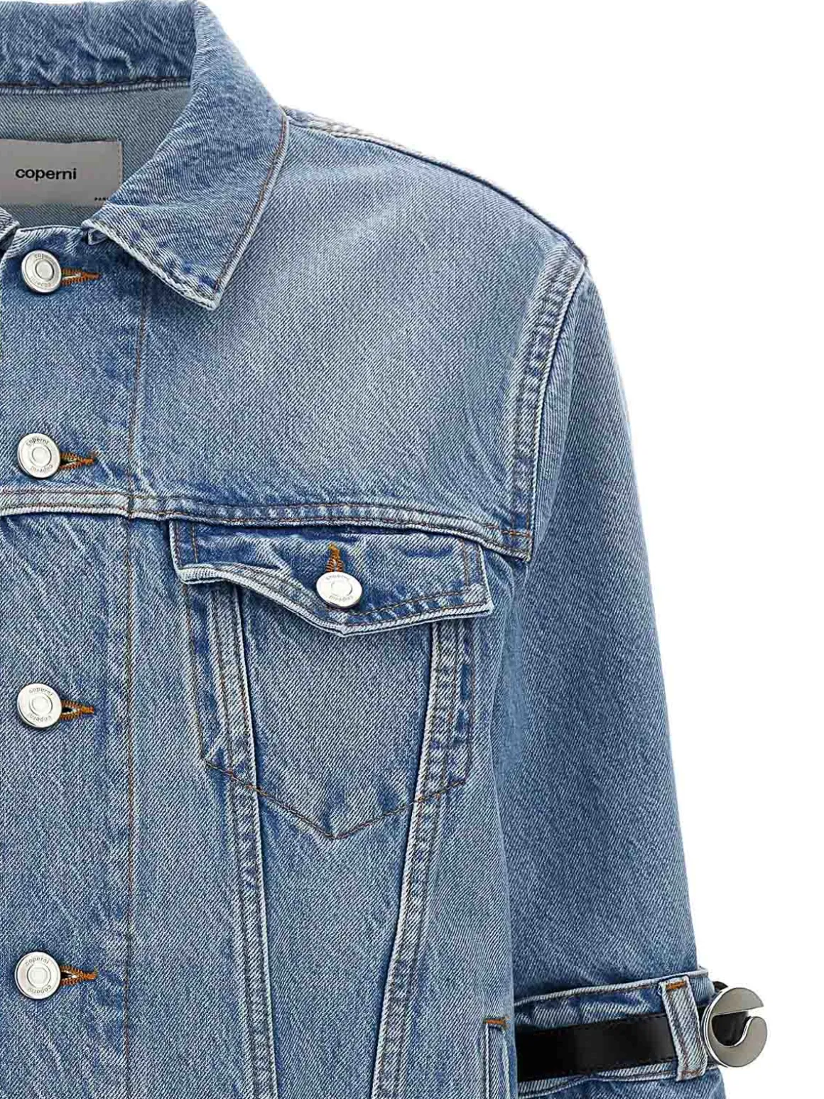 Giacca corta ibrida in denim