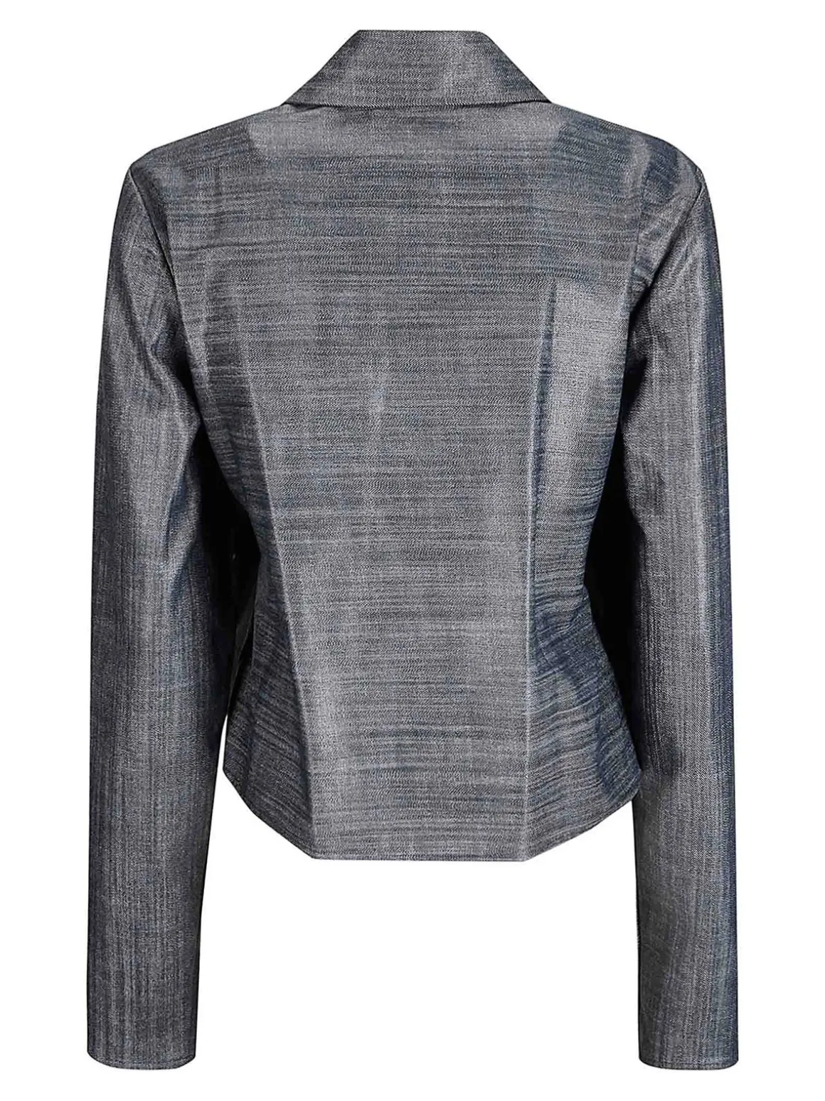 Giacca corta in denim medio scuro