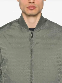 Giacca da bomber jacquard in nylon