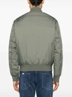 Giacca da bomber jacquard in nylon